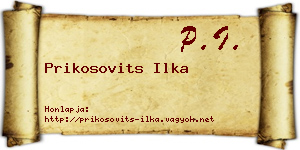 Prikosovits Ilka névjegykártya